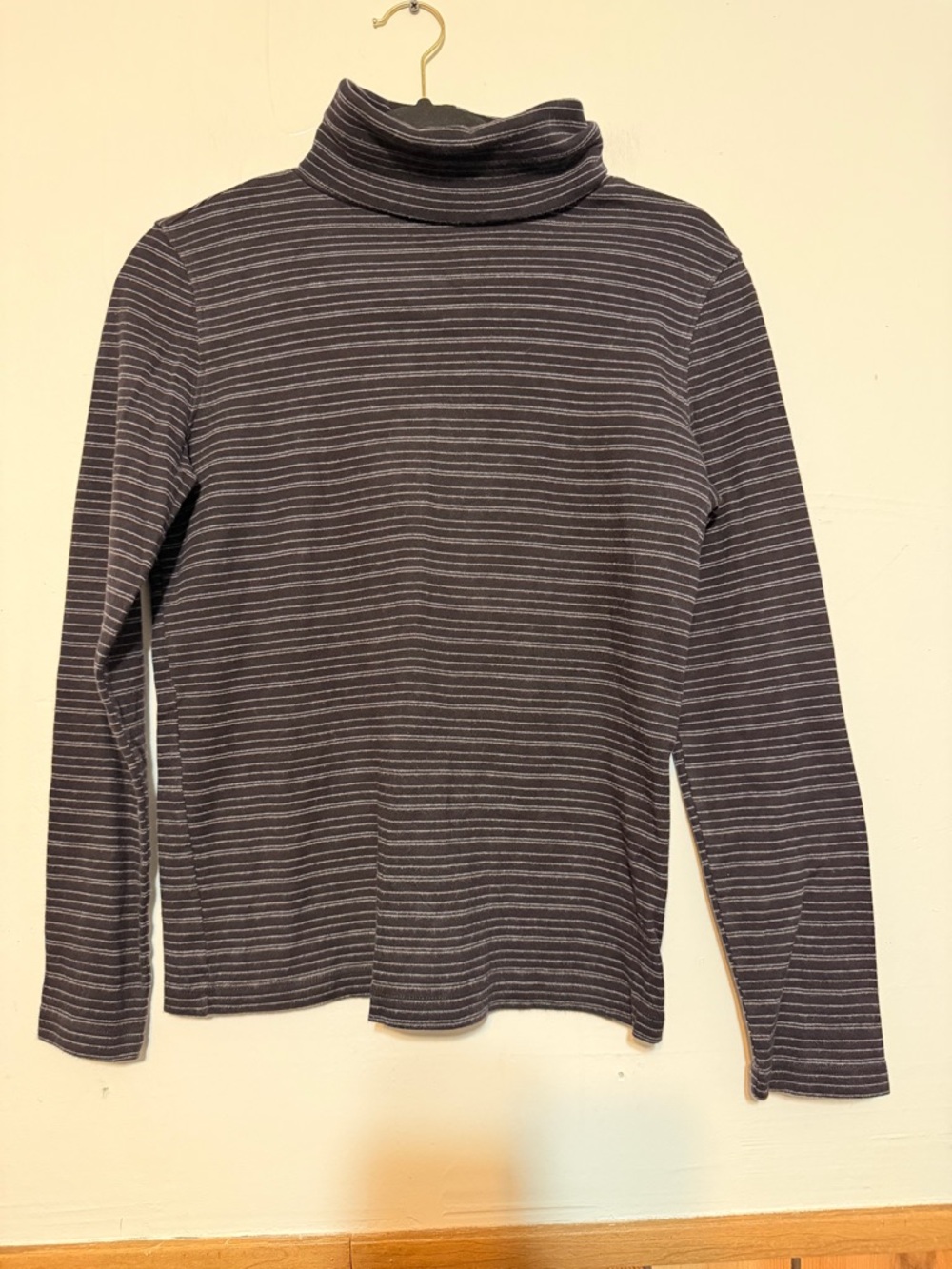 Liz Claiborne Black Top with White Pinstripes